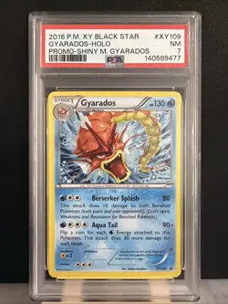 2016 POKEMON XY BLACK STAR PROMO GYARADOS #XY109 PSA 7 NEAR MINT #129513164 - Image 1