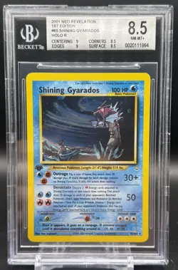 BGS 8.5 Shining Gyarados 1st Edition Neo Revelation Holo Rare 65/64 2001 Pokemon - Image 1