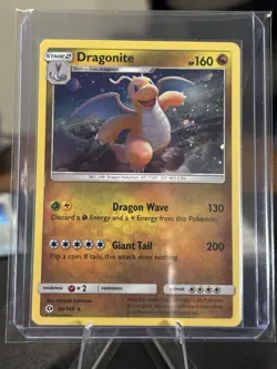 Dragonite 96/149 SM Base Set Rare Cosmo Holo HP 160 English 2017 - Image 1