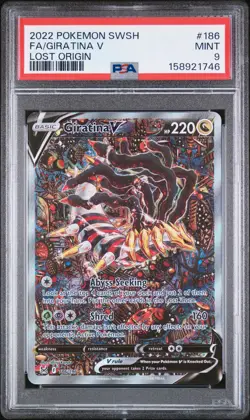 2022 POKEMON SWORD & SHIELD LOST ORIGIN #186 FULL ART/GIRATINA V PSA 9 - Image 1