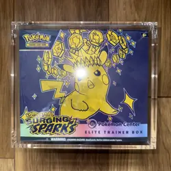 Surging Sparks Elite Trainer Box ETB Pokemon Center Exclusive & Acrylic Case - Image 1
