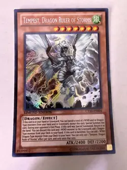 Yugioh - Tempest, Dragon Ruler of Storms - Secret - Limited - CT10-EN004 - LP - Image 1