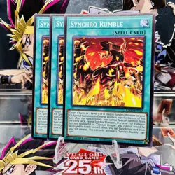 3x Yugioh Playset Synchro Rumble L5DD-ENY22 Common 1st Ed Near Mint - Image 1