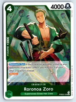 Roronoa Zoro PRB02-006 One Piece Premium Booster -The Best- Vol. 2 Foil Rare NM - Image 1