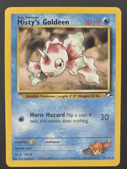 Misty's Goldeen 30/132 - Gym Heroes - Pokemon TCG WOTC - LP-NM - Image 1