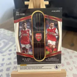 2022-23 Panini Select Premier League Dual Swatches Saka & Martinelli - Image 2