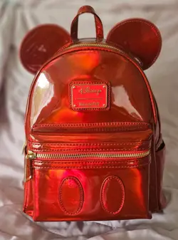Loungefly Disney Mickey Mouse Ruby Red Oil Slick Mini Backpack - Image 1