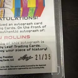 Leaf 2022-23 Vivid Technicolor Ryan Rollins Rookie Auto Red /35 #T-RR1 - Image 3