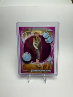 2026 Topps Chrome Disney #4 Hannah Montana Magenta Refractor /399 - Image 1