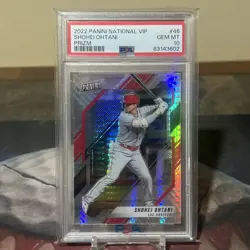 SHOHEI OHTANI SILVER PRIZM HYPER VIP CARD 2022 National VIP 2021 PSA 10 - Image 1