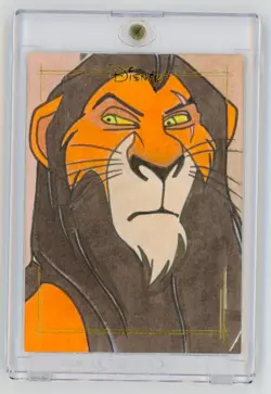 Topps Chrome Disney 2025 | Scar SKETCH 1/1 Nick Gribbon One of One Lion King - Image 1