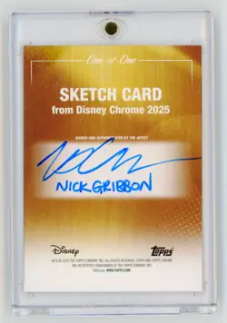 Topps Chrome Disney 2025 | Scar SKETCH 1/1 Nick Gribbon One of One Lion King - Image 2