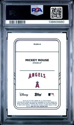 Topps Chrome Disney Sapphire 2025 | Mickey Mouse Angels MLB #MLBH-6 SSP | PSA 10 - Image 2