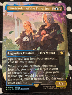 Emet-Selch of the Third Seat (Borderless) (Chocobo Track Foil) Magic MTG NM - Image 1