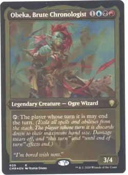 MTG Obeka, Brute Chronologist R Commander Legends #609 Etched Foil - Image 1