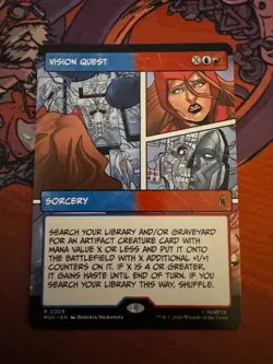Vision Quest (Borderless) 309 Rare Marvel Super Heroes Magic: The Gathering NM - Image 1