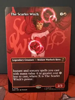 The Scarlet Witch (Borderless) 368 Marvel Super Heroes Magic: The Gathering NM - Image 1