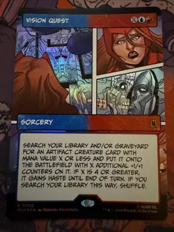 Vision Quest (Borderless) 309 Rare Marvel Super Heroes Magic: The Gathering NM - Image 1