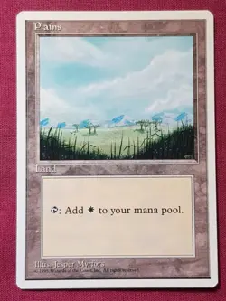 Magic The Gathering 4TH EDITION PLAINS C land card MTG - Image 1