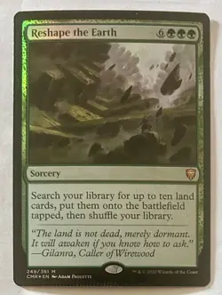 Reshape the Earth #249/361 Foil Commander Legends CMR Crimped Bottom - Image 1