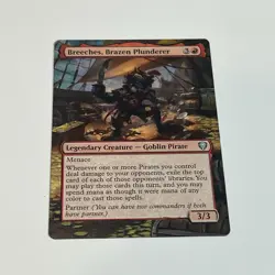 MTG Breeches, Brazen Plunderer Hand Painted Alter Altered Partner Commander Card - Image 2