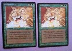 Magic the Gathering MTG Legends RABID WOMBAT X 2 MP & HP U 1994! - Image 1