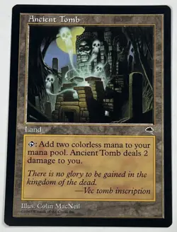 MTG Tempest ANCIENT TOMB *Light-Play *old frame/1st printing - Image 1