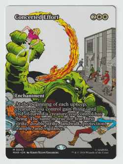 Magic the Gathering MTG Marvel Super Heroes #42 Concerted Effort Borderless NM - Image 1