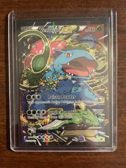 Pokemon TCG Venusaur EX Black Star Promo Full Art Holo Card XY123 NM - Image 1
