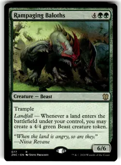 Rampaging Baloths 77 Rare Commander: Zendikar Rising Magic: The Gathering NM - Image 1