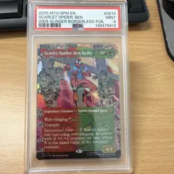 Scarlet Spider Ben Reilly 0214 Borderless Spider Man MTG Magic FOIL PSA 9 Mint - Image 1
