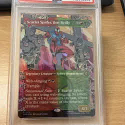 Scarlet Spider Ben Reilly 0214 Borderless Spider Man MTG Magic FOIL PSA 9 Mint - Image 3