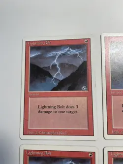 4x MTG Lightning Bolt Revised Edition MP/HP - Image 3