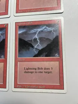 4x MTG Lightning Bolt Revised Edition MP/HP - Image 5