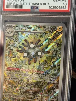 Pokemon Card Magneton SVP 159 ETB Promo Pokemon Center Stamped - PSA 10 GEM MINT - Image 2