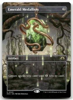 Emerald Medallion (Borderless) #345 (NM) Modern Horizons 3 MH3 Magic MTG - Image 1