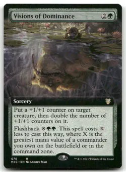 Visions of Dominance (Extended Art) #75 (NM) Midnight Hunt MIC Magic MTG - Image 1