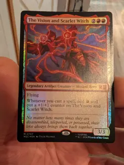 MTG The Vision and Scarlet Witch Foil Alt Art Marvel EN 0707 Mythic 2025 - Image 1