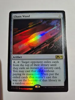 Magic the Gathering MTG - Chaos Wand FOIL - Core Set 2019 M19 - NM - Image 1