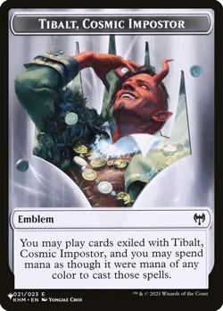 1x NM Tibalt, Cosmic Imposter Emblem MTG Cute to Brute The List SV - Image 1