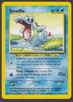 Pokemon TCG Totodile Neo Genesis 81/111 Regular Trading Card TCG - Image 1