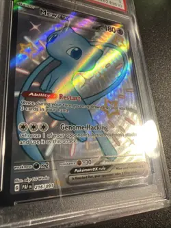 Pokemon Mew EX TCG Paldean Fates Holo Shiny Ultra Rare Card 216/091 PSA 9 Mint - Image 2