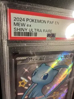 Pokemon Mew EX TCG Paldean Fates Holo Shiny Ultra Rare Card 216/091 PSA 9 Mint - Image 4
