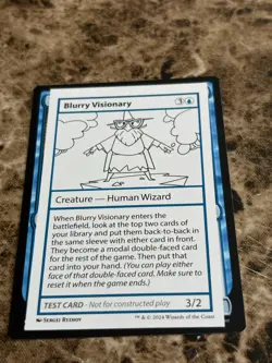 BLURRY VISIONARY Magic MTG Mystery Booster 2 Test Card - Image 1