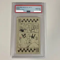 PSA 10 2010 Ensky One Piece Playing Card JP Jump Festa 2011 Nami 10 of Clubs - Image 1