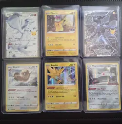 Pokemon Card Lot Stamped Holo R Zekrom 114 Reshiram 113 Pikachu SWSH234 & Mor - Image 1