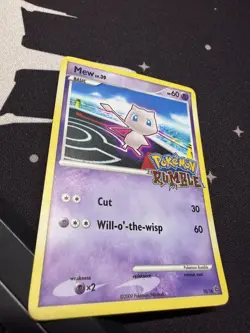 LP | Mew Pokemon Rumble Promo Card 10/16 Regular English 2009 Basic Psychic - Image 2