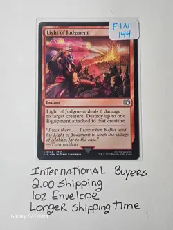 MTG Final Fantasy Card 144 LIGHT OF JUDGMENT - Destiny Awaits a New Master - Image 1
