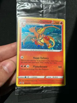 SEALED Pokemon Special Delivery Charizard SWSH075 Black Star Promo Amazing SWIRL - Image 2