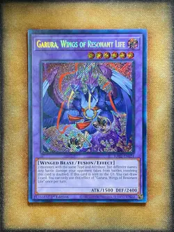 Yugioh Garura, Wings of Resonant Life RA02-EN024 Secret Rare 1st Ed NM - Image 1